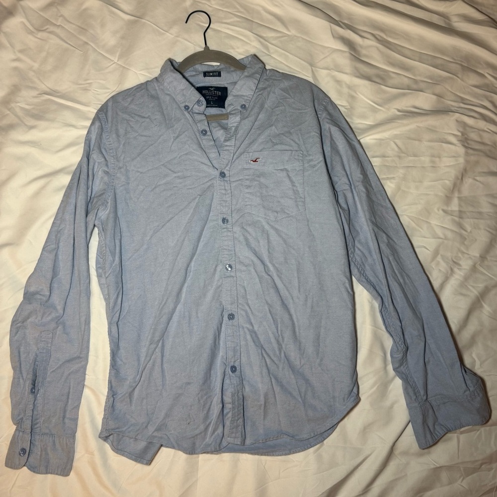 Hollister Light Blue Casual Button Down Shirt